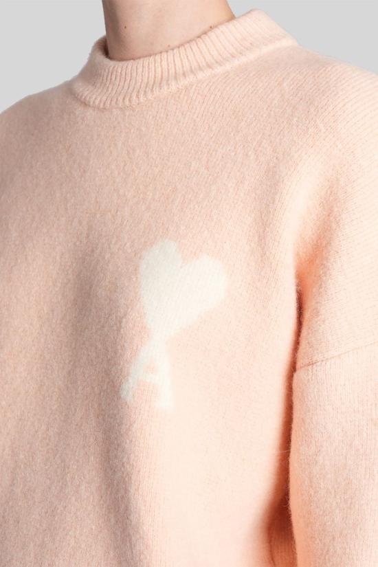 25FW 아미 스웨터 427943 UKS836 KN0135 Pink - AMI