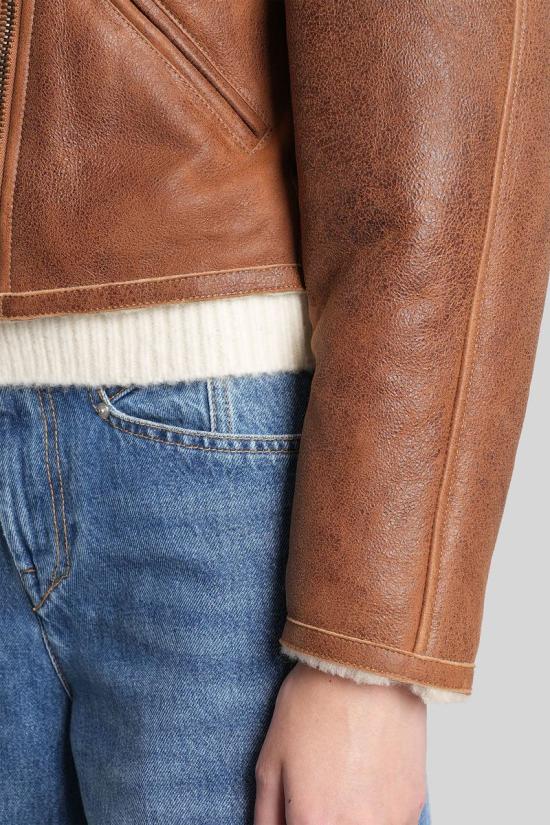 25FW 이자벨마랑 가죽 자켓 429580 VE0536FA C3A03I BROWN - ISABEL MARANT