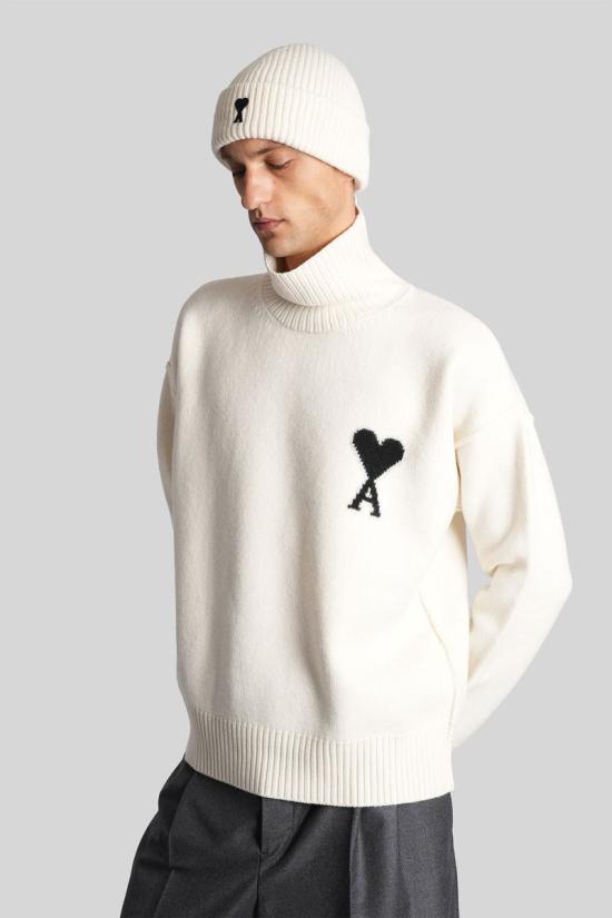 25FW 아미 스웨터 427629 UKS839 018 Beige - AMI