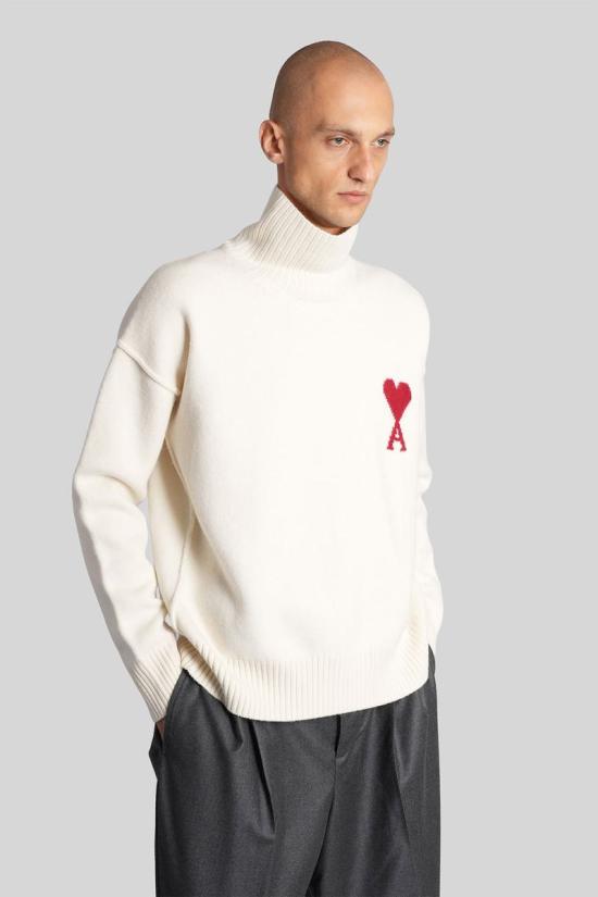 25FW 아미 스웨터 427630 UKS839 018 Beige - AMI