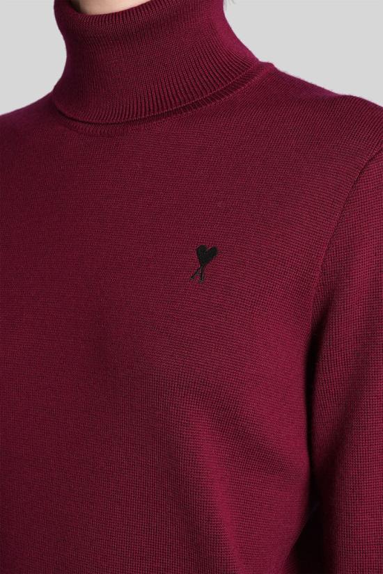 25FW 아미 스웨터 427933 FKS827 001 Purple - AMI