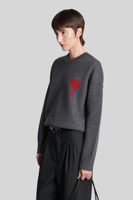 25FW 아미 스웨터 427954 UKS838 018 GREY - AMI