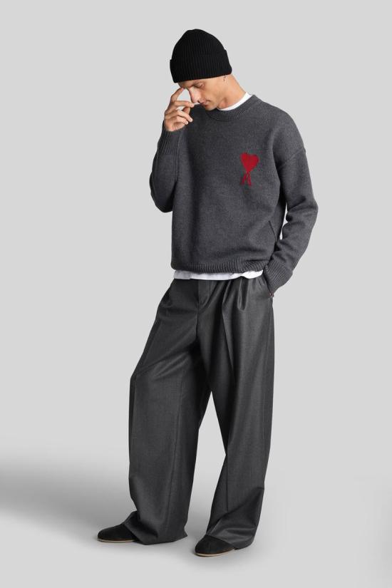 25FW 아미 스웨터 427645 UKS838 018 GREY - AMI