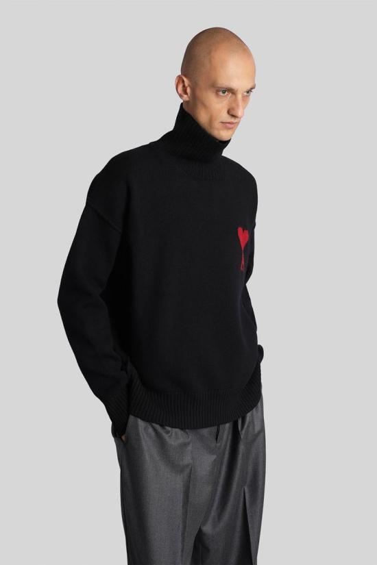 25FW 아미 스웨터 427627 UKS839 018 Black - AMI