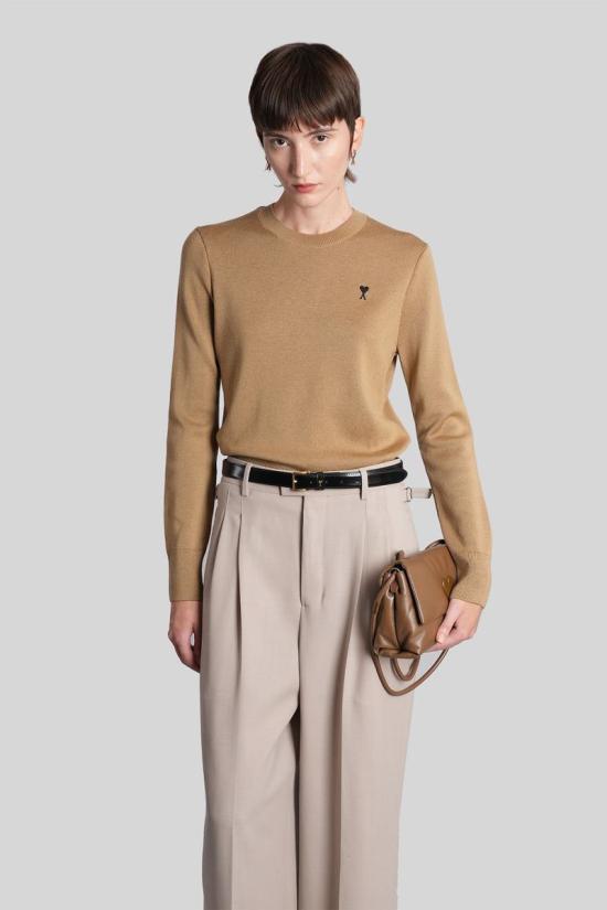 25FW 아미 스웨터 427930 FKS826 001 Brown - AMI