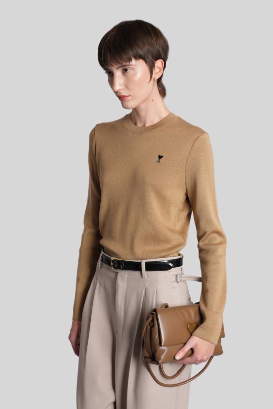 25FW 아미 스웨터 427930 FKS826 001 Brown - AMI