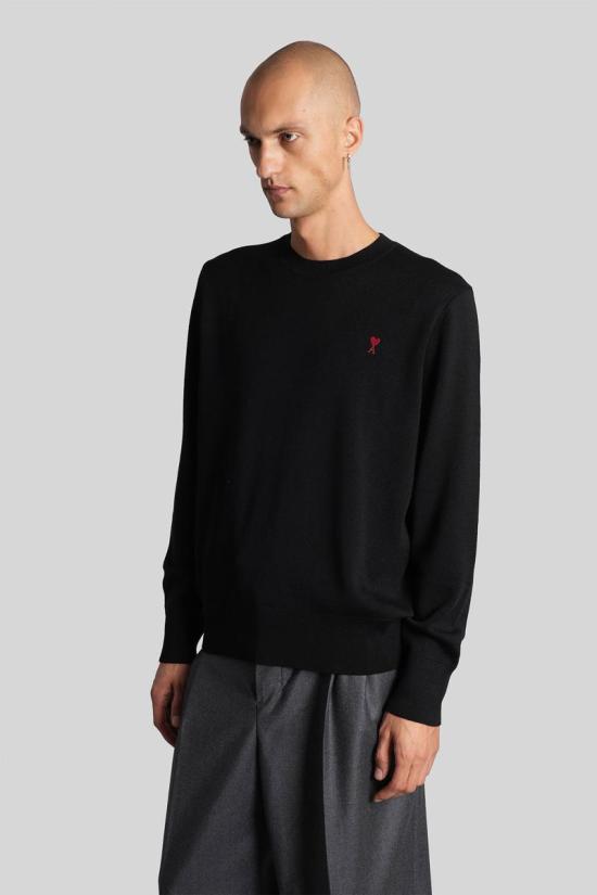 25FW 아미 스웨터 427599 HKS826 001 Black - AMI