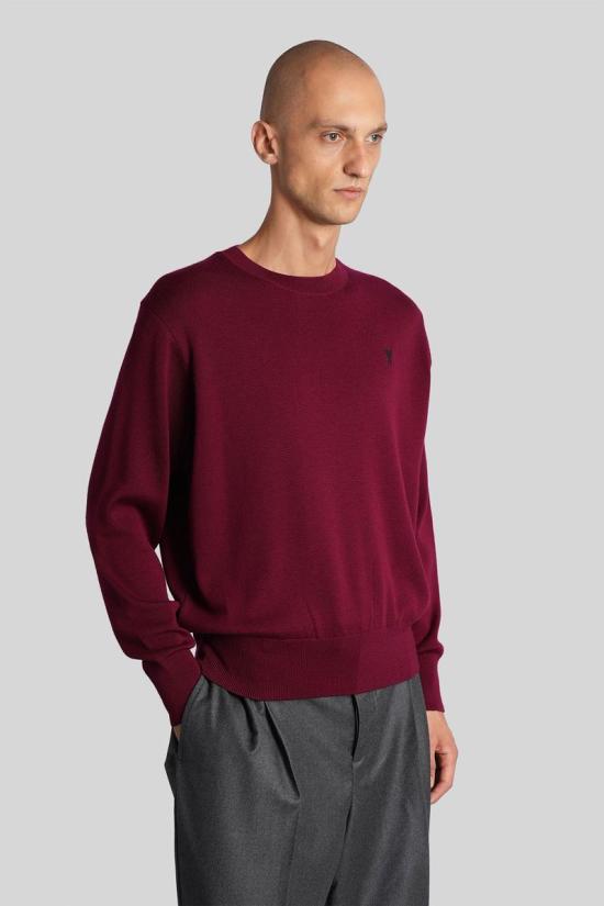 25FW 아미 스웨터 427602 HKS826 001 Purple - AMI