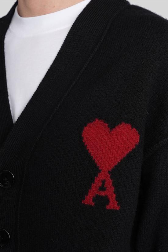 25FW 아미 가디건 427958 UKC367 018 Black - AMI