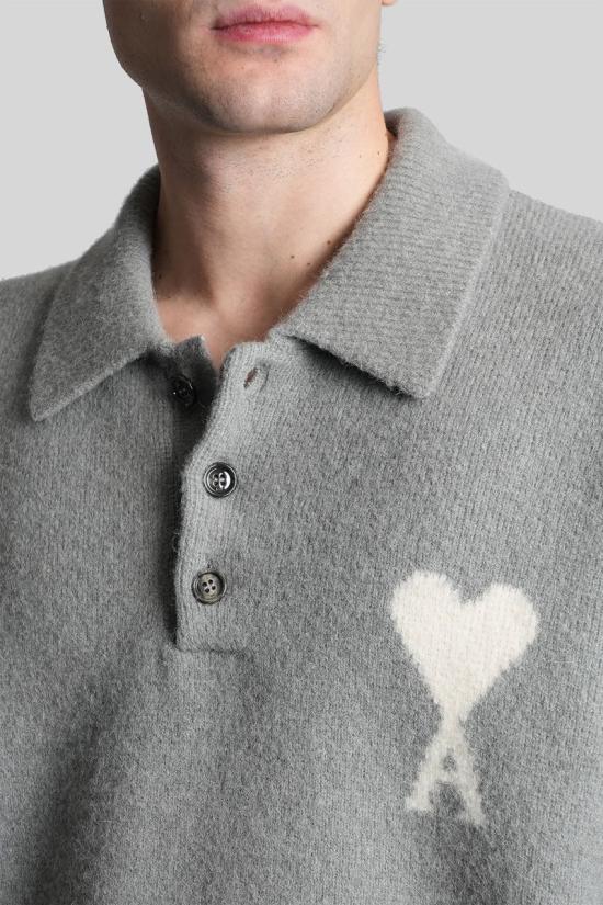 25FW 아미 긴팔 셔츠 431885 UPL408 KN0135 GREY - AMI