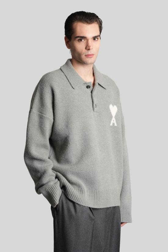 25FW 아미 긴팔 셔츠 431885 UPL408 KN0135 GREY - AMI