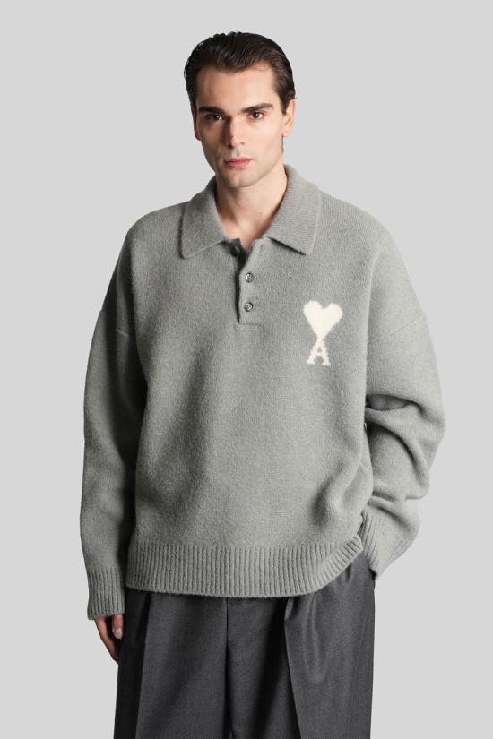 25FW 아미 긴팔 셔츠 431885 UPL408 KN0135 GREY