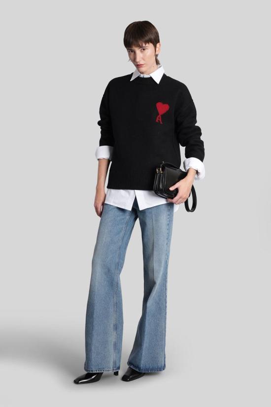 25FW 아미 스웨터 427953 UKS838 018 Black - AMI