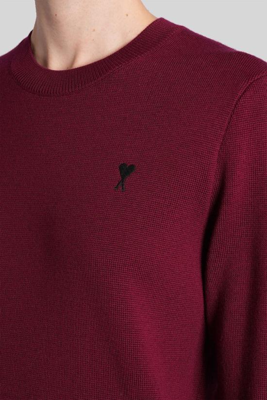 25FW 아미 스웨터 427931 FKS826 001 Purple - AMI