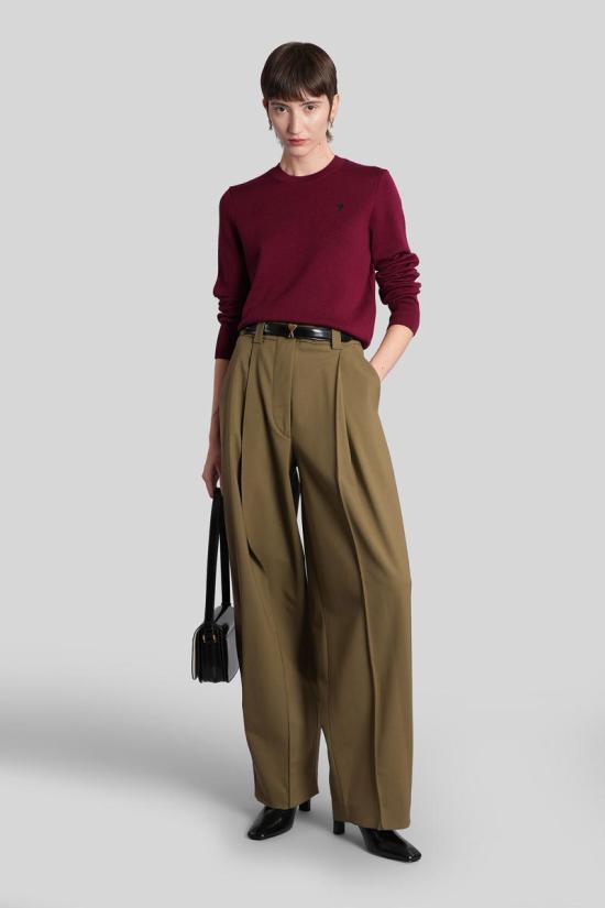 25FW 아미 스웨터 427931 FKS826 001 Purple - AMI