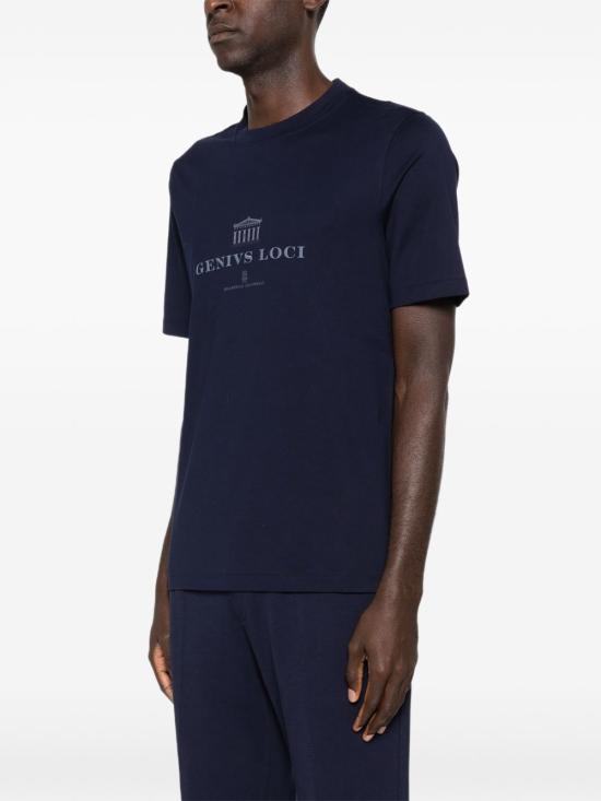 26SS 브루넬로 쿠치넬리 반팔 티셔츠 M0B138520 CLI32 Blue - BRUNELLO CUCINELLI