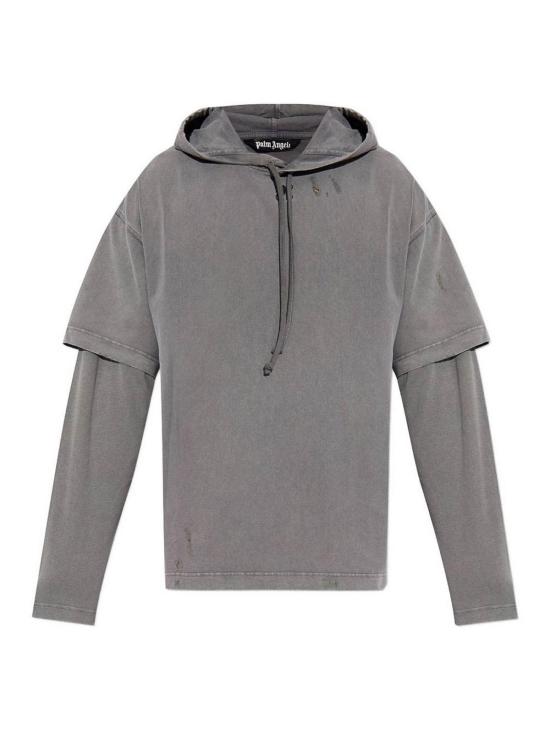 26FW 팜앤젤스 후드 티셔츠 PMBB178F25FLE0010610 Grey