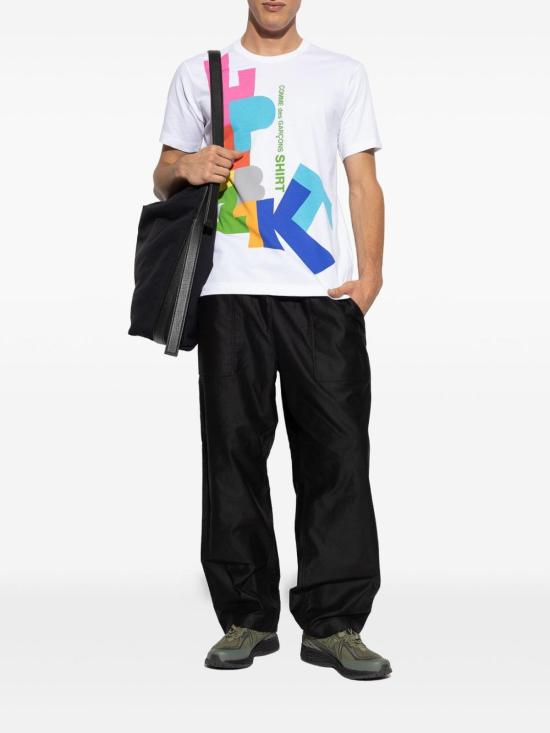 25FW 꼼데가르송 반팔 티셔츠 FPT002W252 White - COMME DES GARCONS