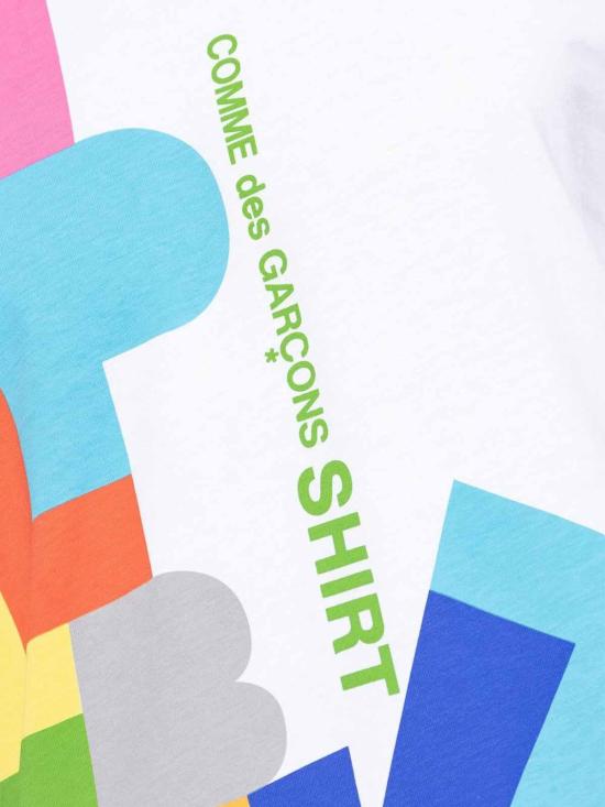 25FW 꼼데가르송 반팔 티셔츠 FPT002W252 White - COMME DES GARCONS