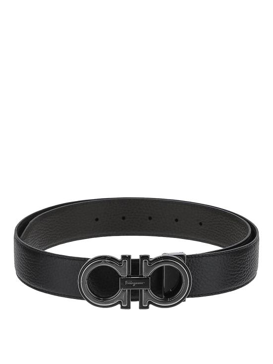 26SS 살바토레 페라가모 가죽 벨트 67A254734227NEROHICKORY Black