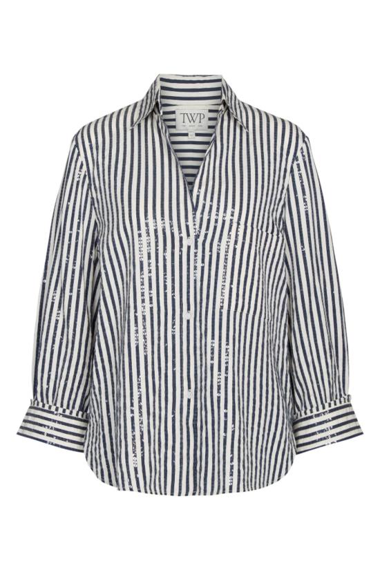 티더블유피 셔츠 Twp Next Morning 셔츠 인디고/화이트 - TWP