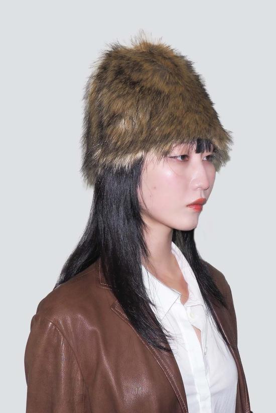  클라이드 비니 크림 인조 친칠라 토크 - CLYDE