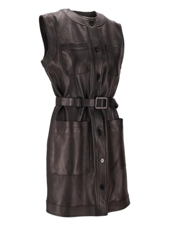 25FW 라 로즈 미디 원피스 1395LEATHERDRESS CUOIO - LA ROSE