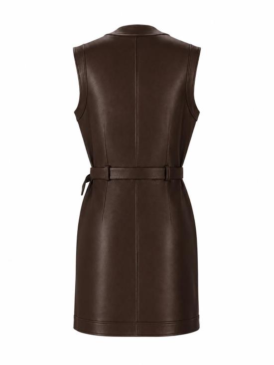 26FW 라 로즈 미디 원피스 1395LEATHERDRESS C CUOIO - LA ROSE