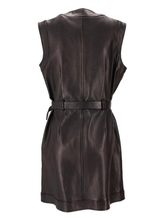 25FW 라 로즈 미디 원피스 1395LEATHERDRESS C CUOIO - LA ROSE