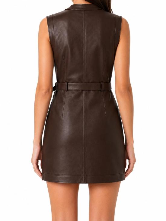 26FW 라 로즈 미디 원피스 1395LEATHERDRESS C CUOIO - LA ROSE