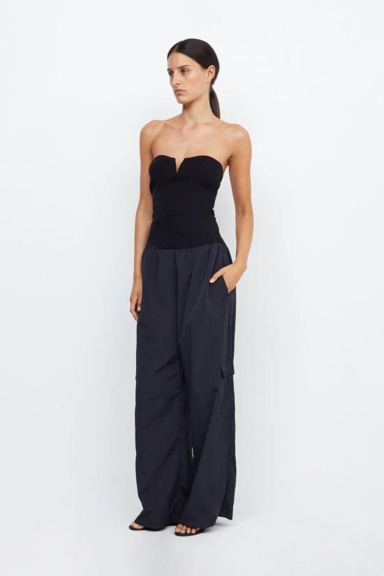  백앤브릿지 민소매 티셔츠 Bec + Bridge Vesna 스트랩리스 니트 탑 블랙 - BEC + BRIDGE