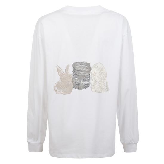 25FW 가니 긴팔 티셔츠 T4275 White - GANNI