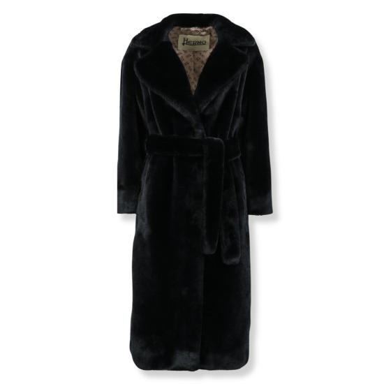 25FW 에르노 소프트 얼터너티브 퍼 코트 CA000586D 12422 Black