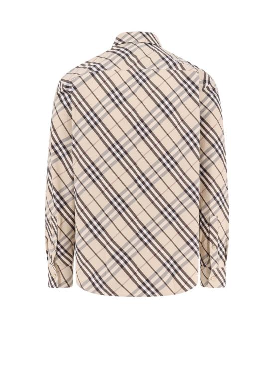 25SS 버버리 체크 패턴 코튼 셔츠 8105202 A5686 Neutrals - BURBERRY