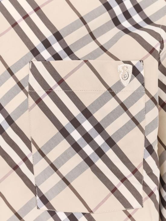 25SS 버버리 체크 패턴 코튼 셔츠 8105202 A5686 Neutrals - BURBERRY