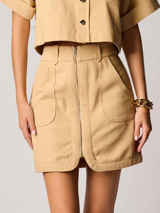  헤브론 숏 스커트 노라 미니 스커트 샌드스톤 - HEVRON