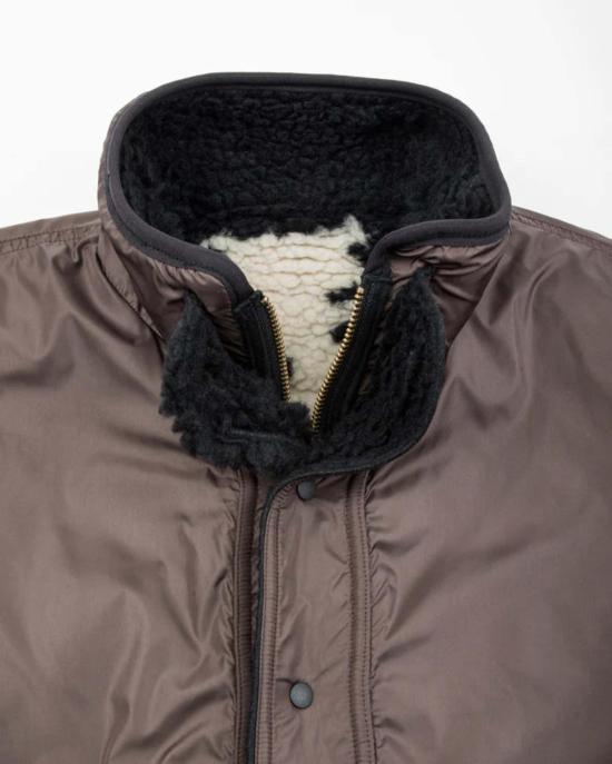  캐피탈 봄버 자켓 본 보아 플리스 리버시블 블루종 - KAPITAL