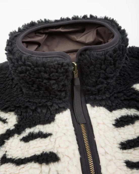  캐피탈 봄버 자켓 본 보아 플리스 리버시블 블루종 - KAPITAL