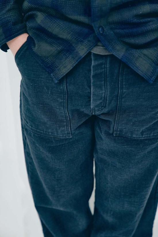  사무라이 진스 치노 팬츠 사무라이 진 Sj52 Bk 15oz 원사 염색 블랙 베이커 팬츠 - SAMURAI JEANS