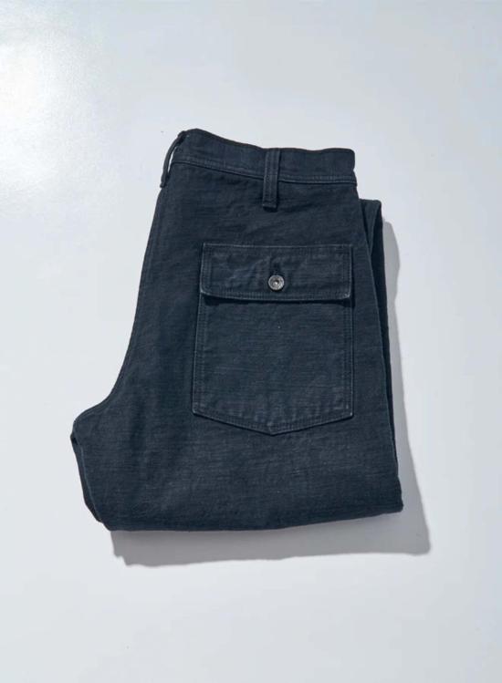  사무라이 진스 치노 팬츠 사무라이 진 Sj52 Bk 15oz 원사 염색 블랙 베이커 팬츠 - SAMURAI JEANS