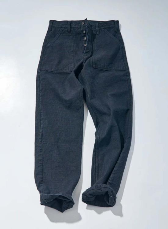  사무라이 진스 치노 팬츠 사무라이 진 Sj52 Bk 15oz 원사 염색 블랙 베이커 팬츠