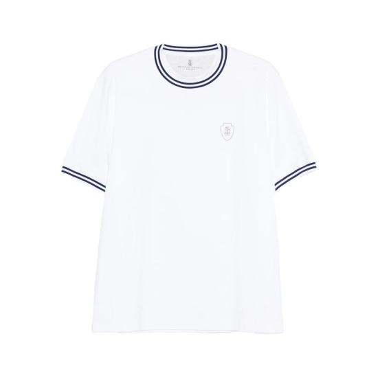 26SS 브루넬로 쿠치넬리 반팔 티셔츠 M0B131386T C6159 WHITE