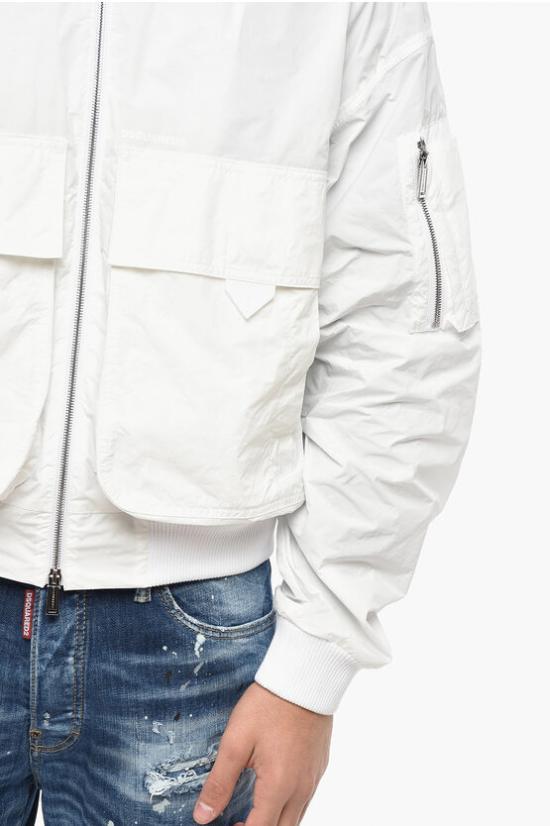 디스퀘어드2 봄버 자켓 S74AM1568 S78520 100 White - DSQUARED2