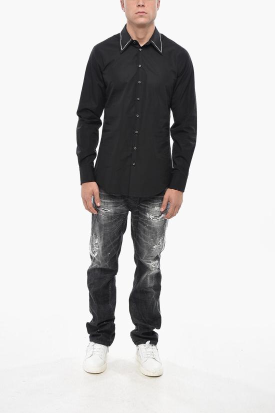  디스퀘어드2 긴팔 셔츠 S74DM0909 S35244 900 Black - DSQUARED2