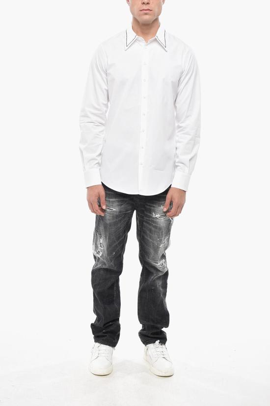  디스퀘어드2 긴팔 셔츠 S74DM0909 S35244 100 White - DSQUARED2