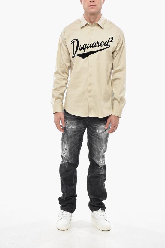  디스퀘어드2 긴팔 셔츠 S74DM0915 S44131 111 Beige - DSQUARED2
