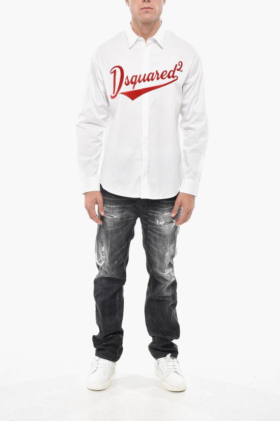  디스퀘어드2 긴팔 셔츠 S74DM0915 S44131 100 White - DSQUARED2