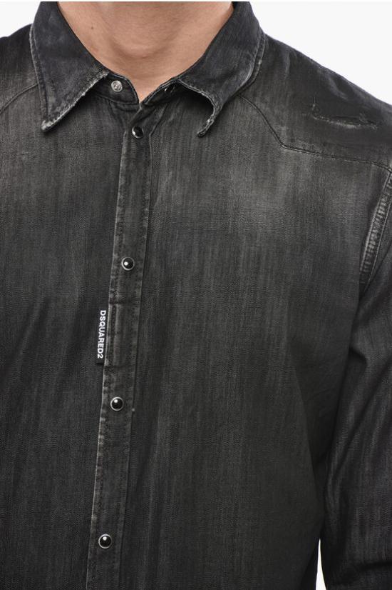  디스퀘어드2 데님 셔츠 S74DM0901 S30826 900 Black - DSQUARED2