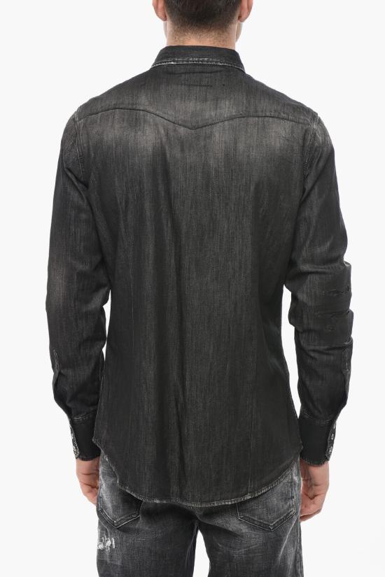  디스퀘어드2 데님 셔츠 S74DM0901 S30826 900 Black - DSQUARED2