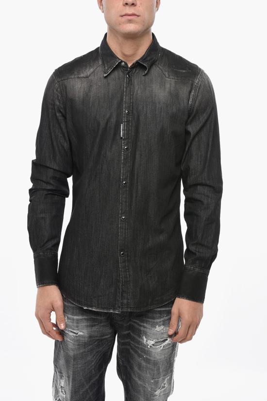 디스퀘어드2 데님 셔츠 S74DM0901 S30826 900 Black